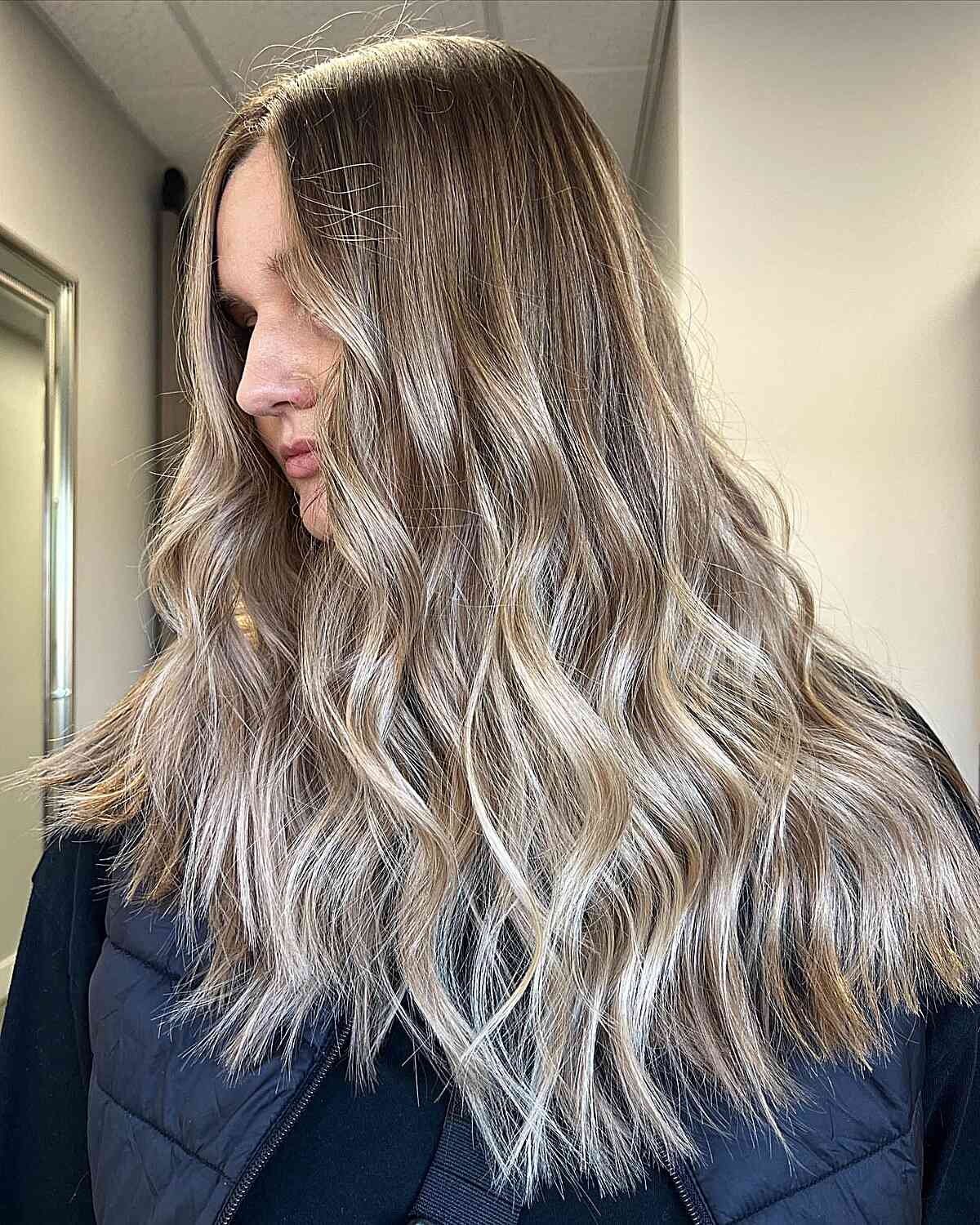 Dirty Brown to Dishwater Blonde Balayage Ombre for Long Hair