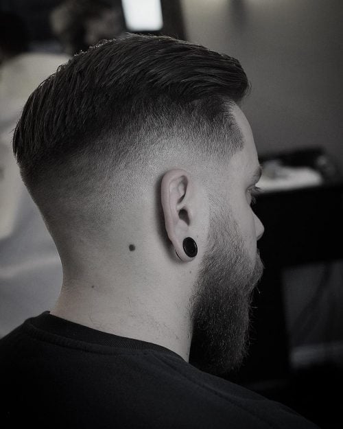 Low skin fade disconnected undercut