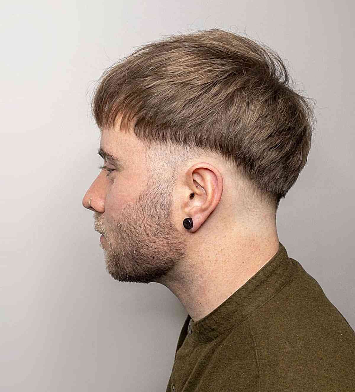 Disconnected Bowl Edgar Haircut for Guys' Thin Hair