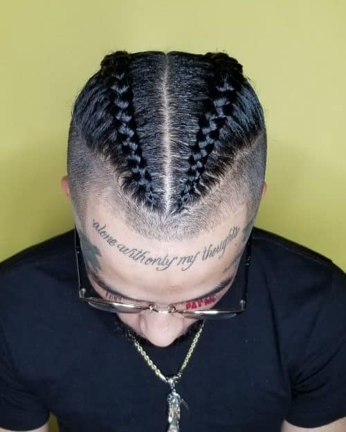 Double Man Braid Hairstyle