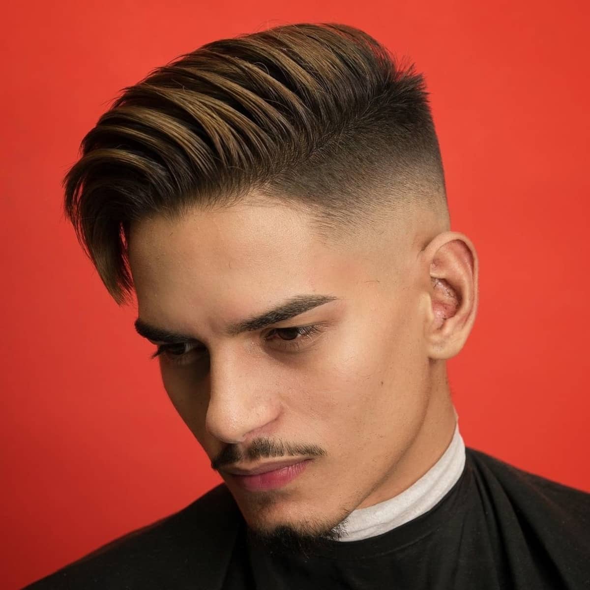 Drop fade and disconnected undercut