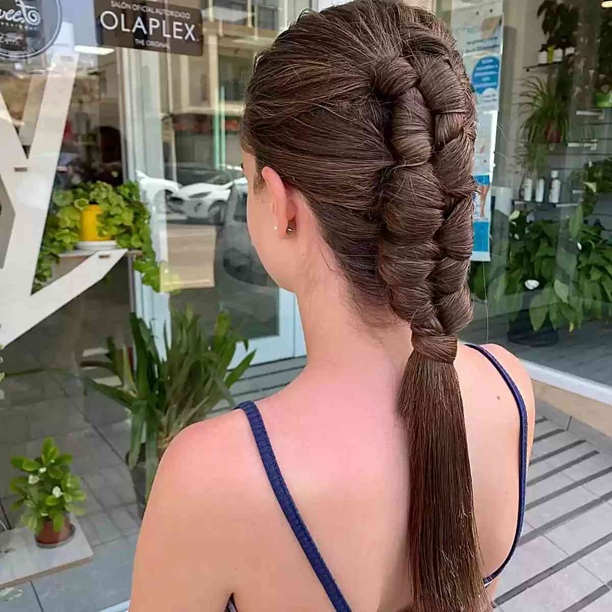 Dutch Infinity Braid Updo for Volleyball Players
