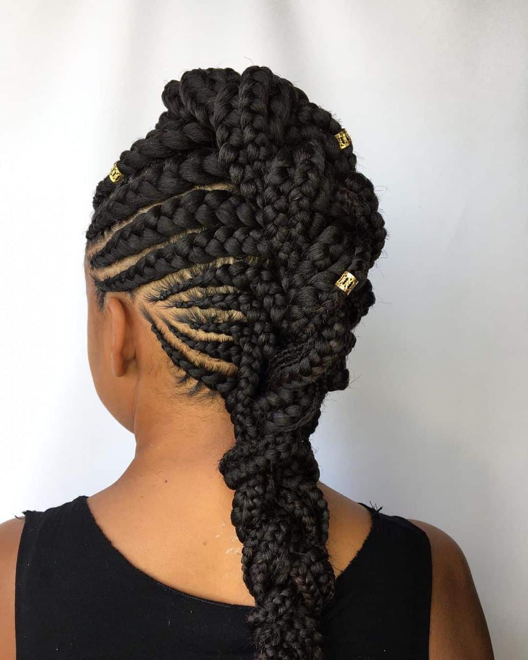 dutch mohawk braid for black women