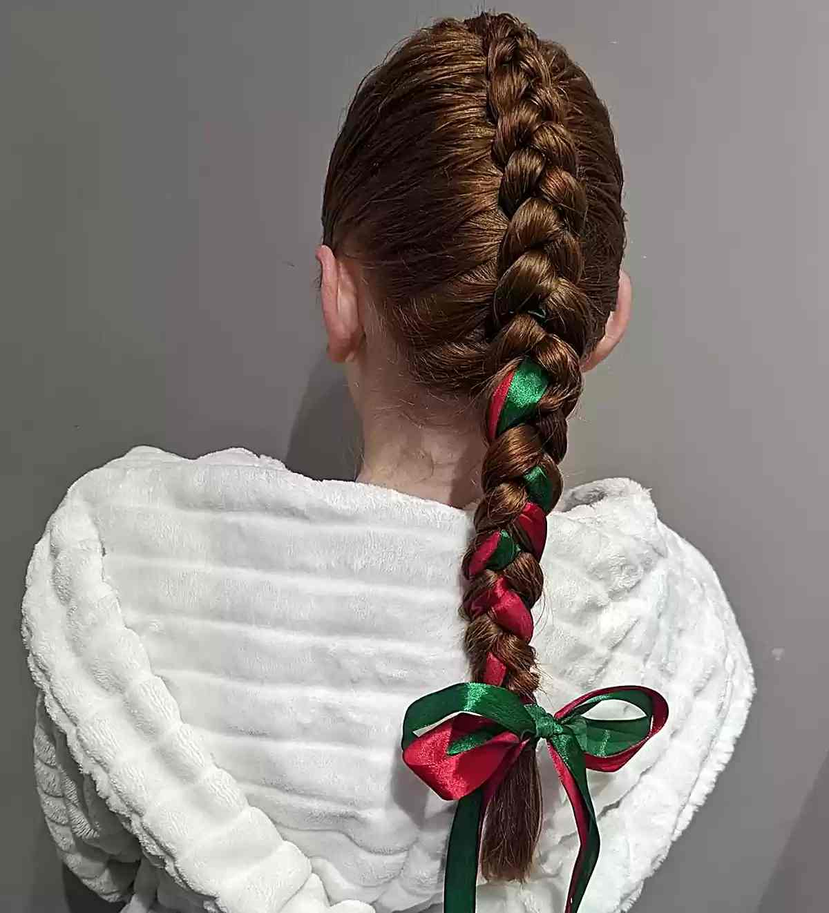 Medium Easy Braided Softball Style with Ribbon for Young Women