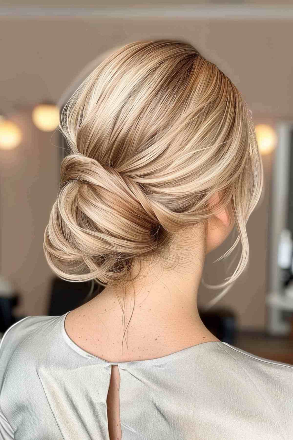 easy formal updo hairstyle for thin locks