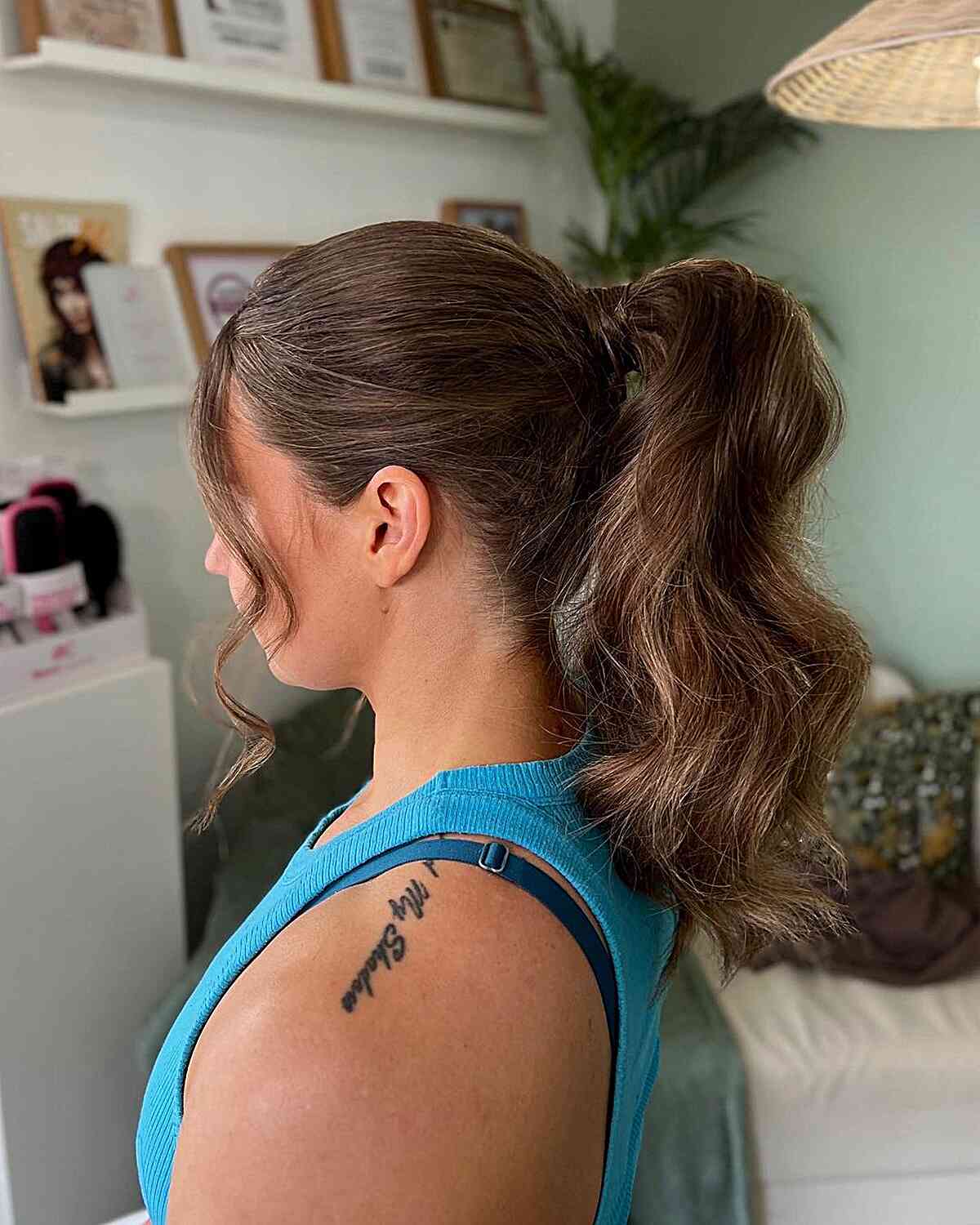 Easy Ponytail with Thick Waves for Guest of a Wedding