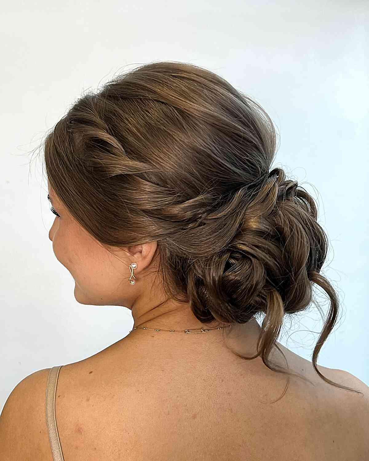 Easy Prom Romantic Low Updo for Long Hair