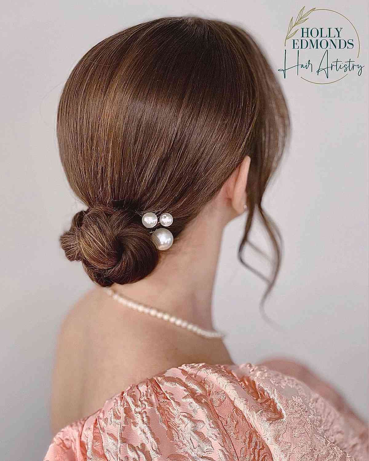 Easy Updo with Pearl Accessories