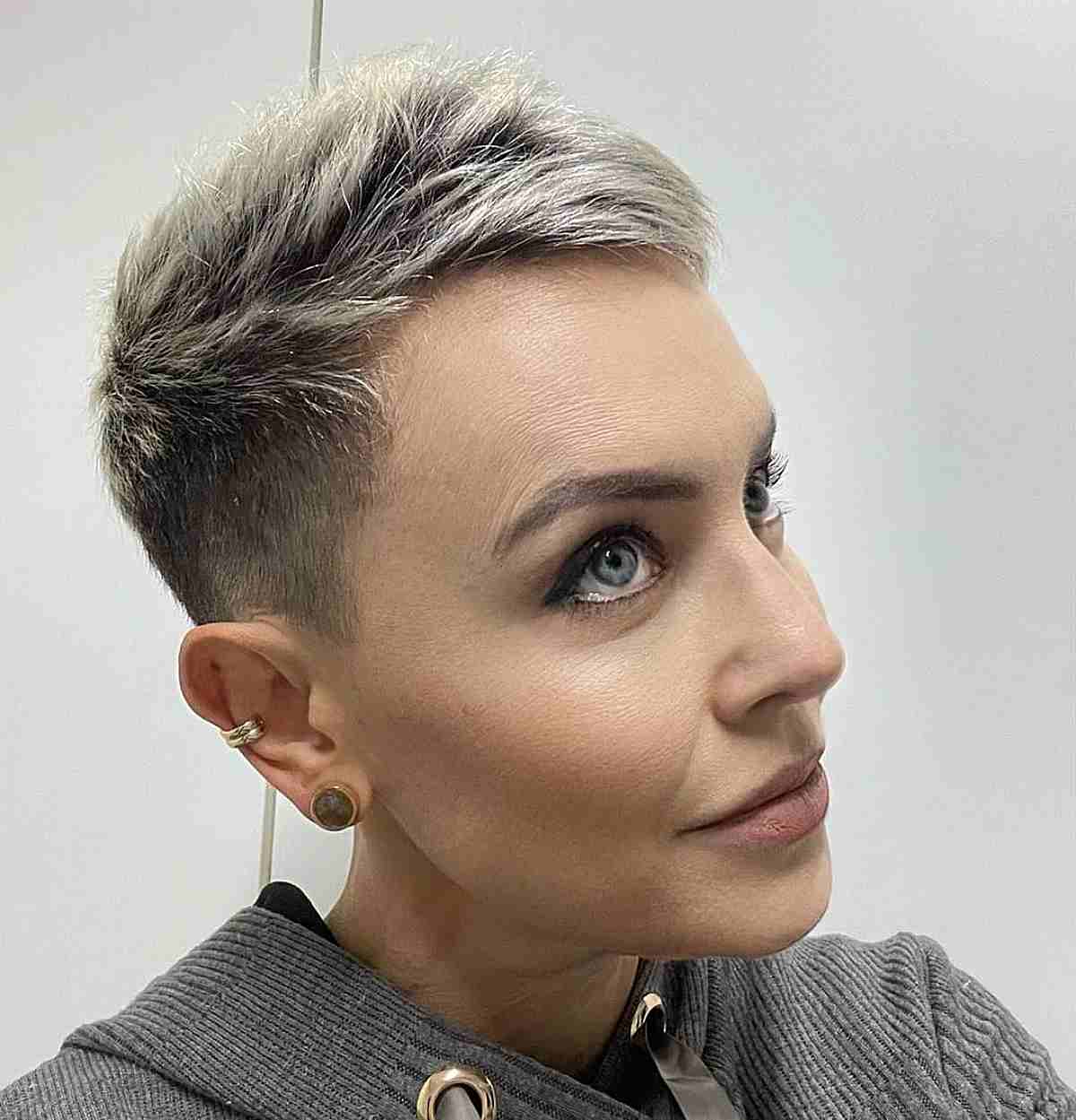 Edgy Balayage Very Short Pixie Crop