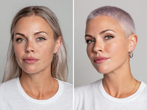 Edgy buzz cut for women