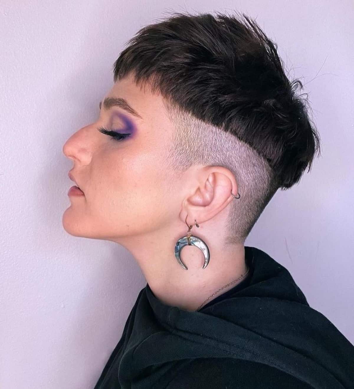 Edgy French crop haircut for women
