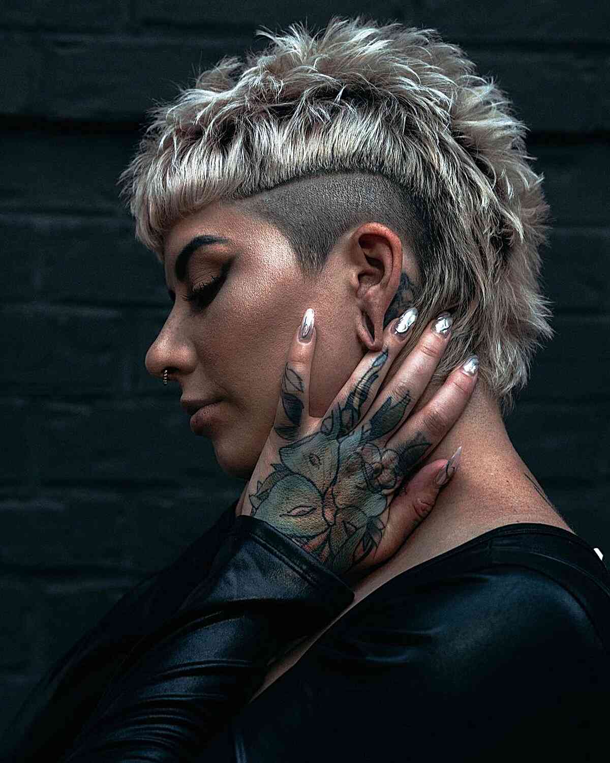 Edgy Modern Mohawk with Shaved Sides Hairstyle