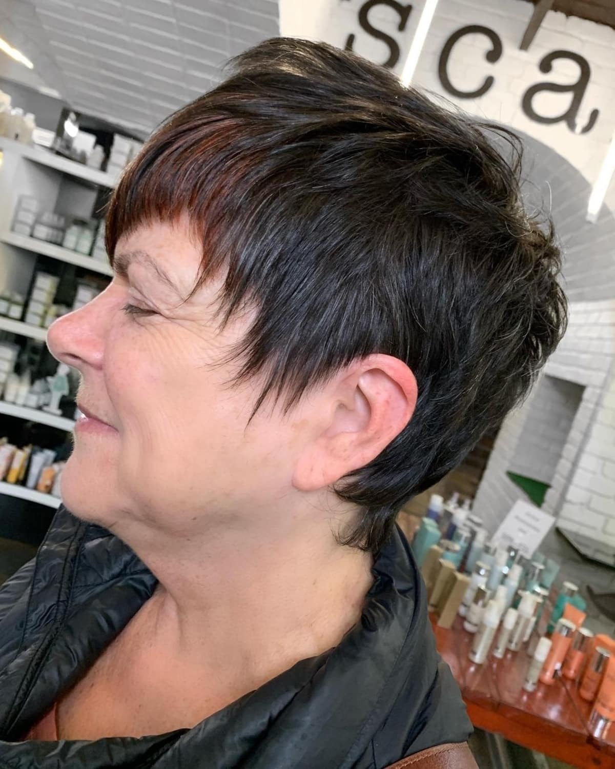 Edgy Mullet Hairstyle for Older Women