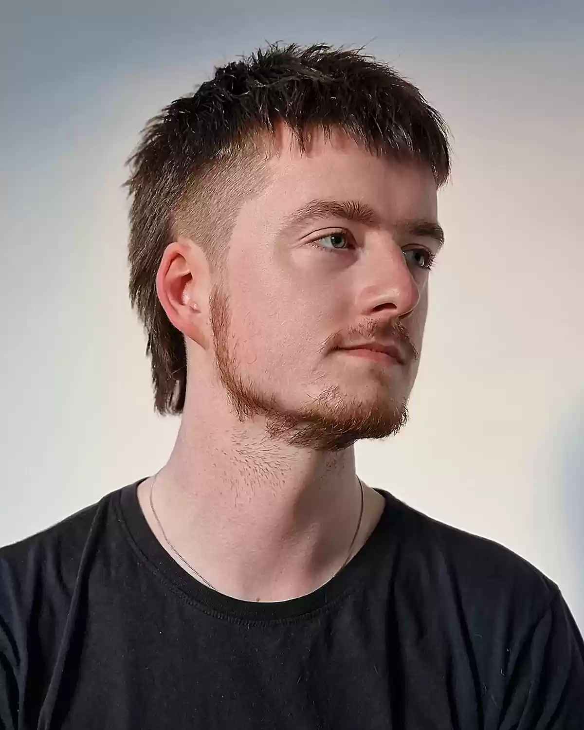 Edgy Mullet with Textured Fringe for Men