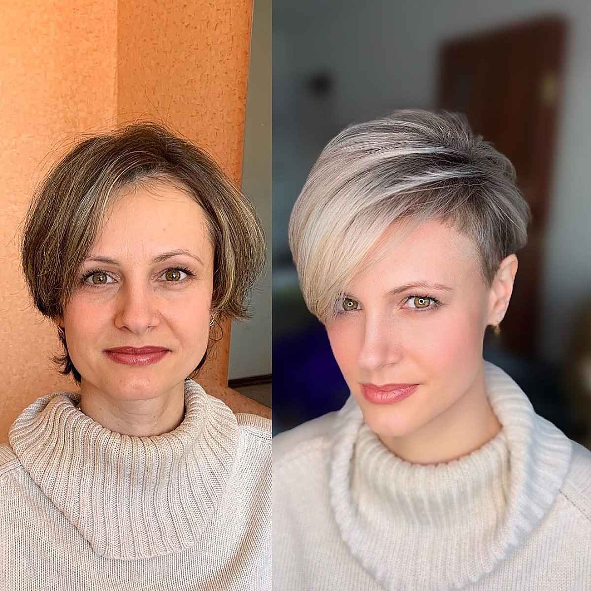 Edgy Pixie Bob with Long Bangs