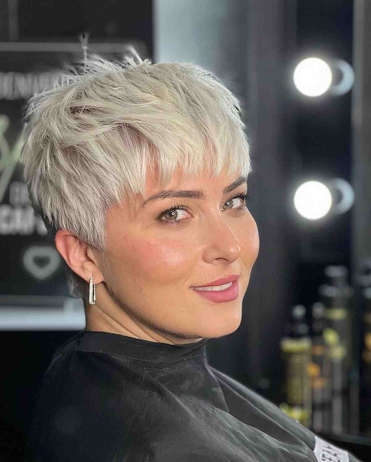 Edgy Pixie Cut with Straight-Across Bangs