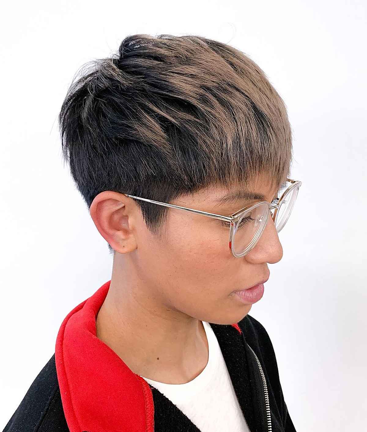 Edgy Short Pixie for Women with Glasses