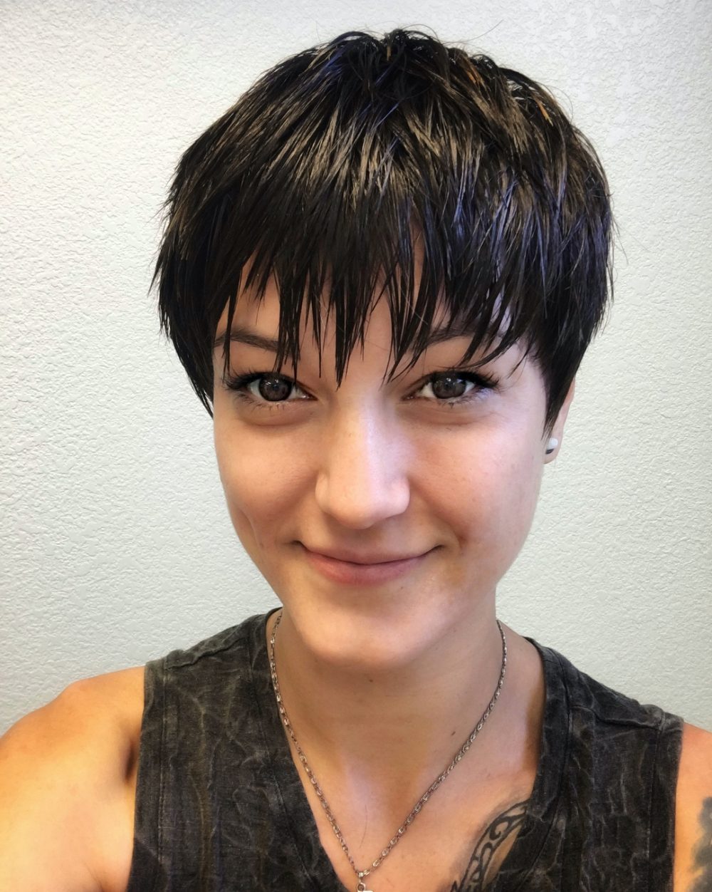 Edgy Textured Pixie hairstyle