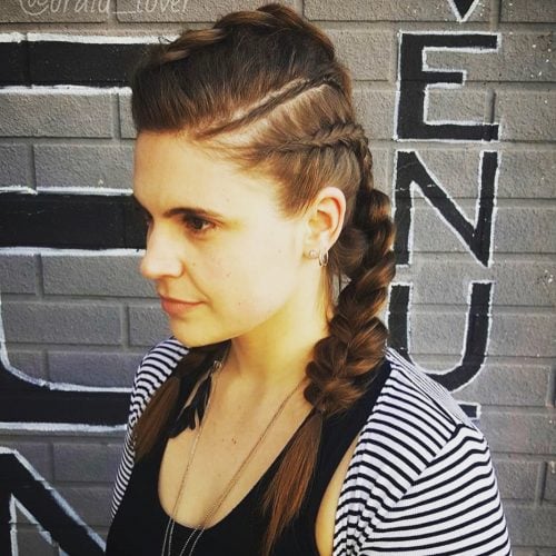 Edgy Viking French Braids for a Party
