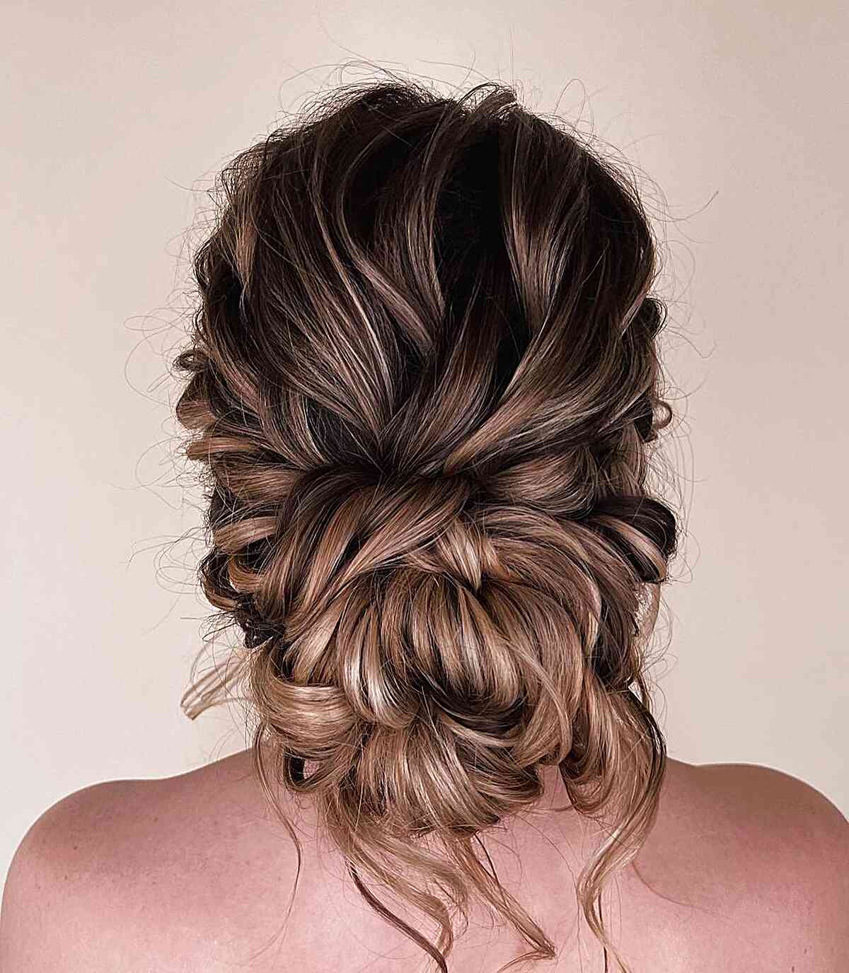 Effortless Twists and Waves Updo for Long Hair