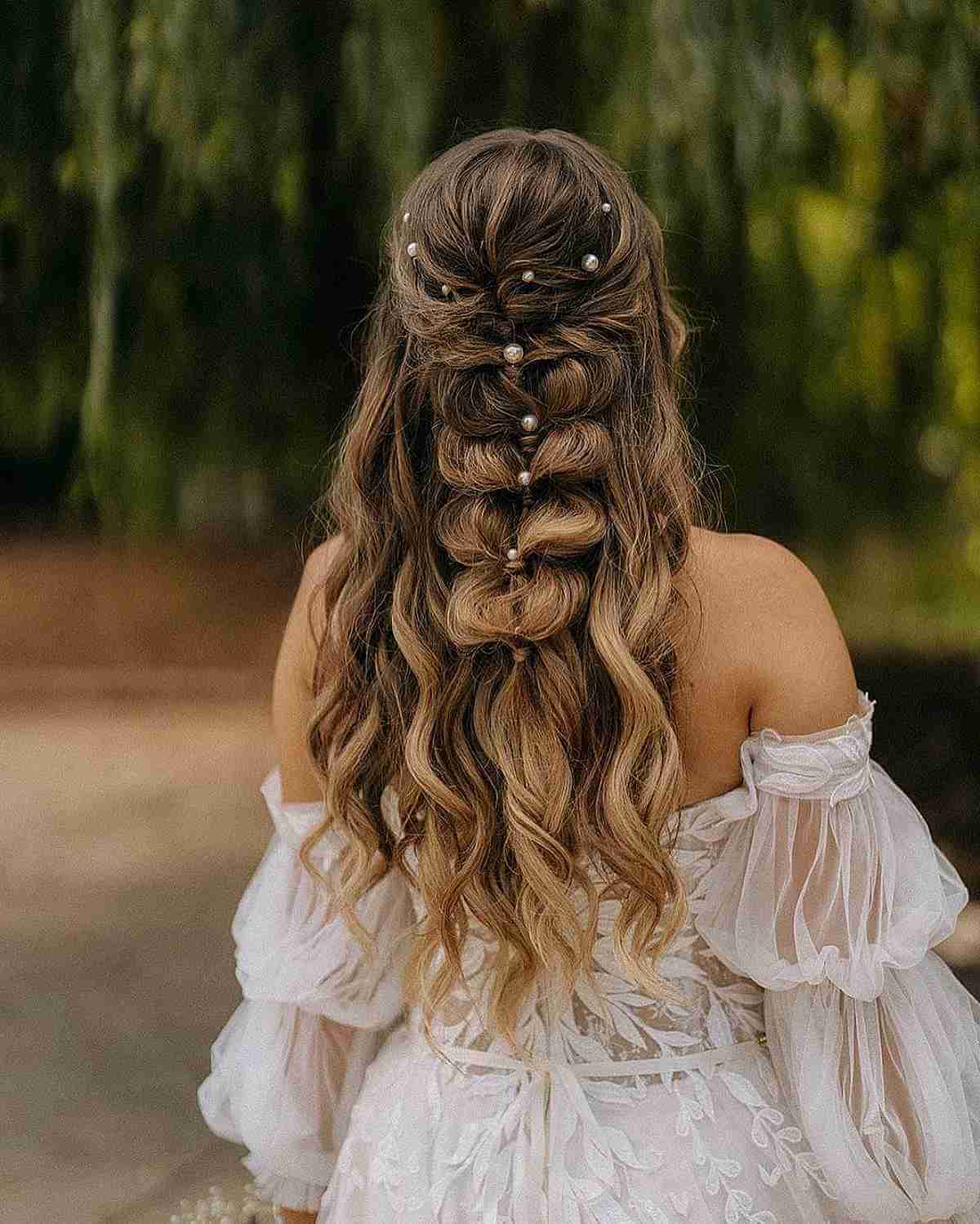 Effortlessly romantic boho hairstyle