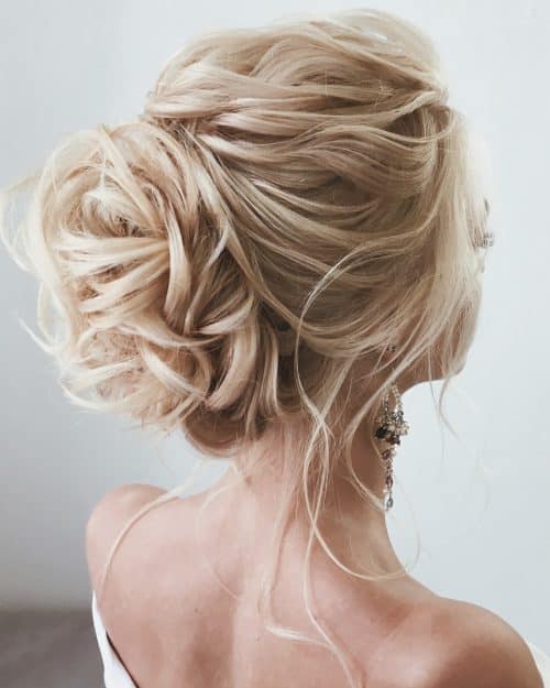 Champagne-Colored Elegant Updo for Long Hair for Prom