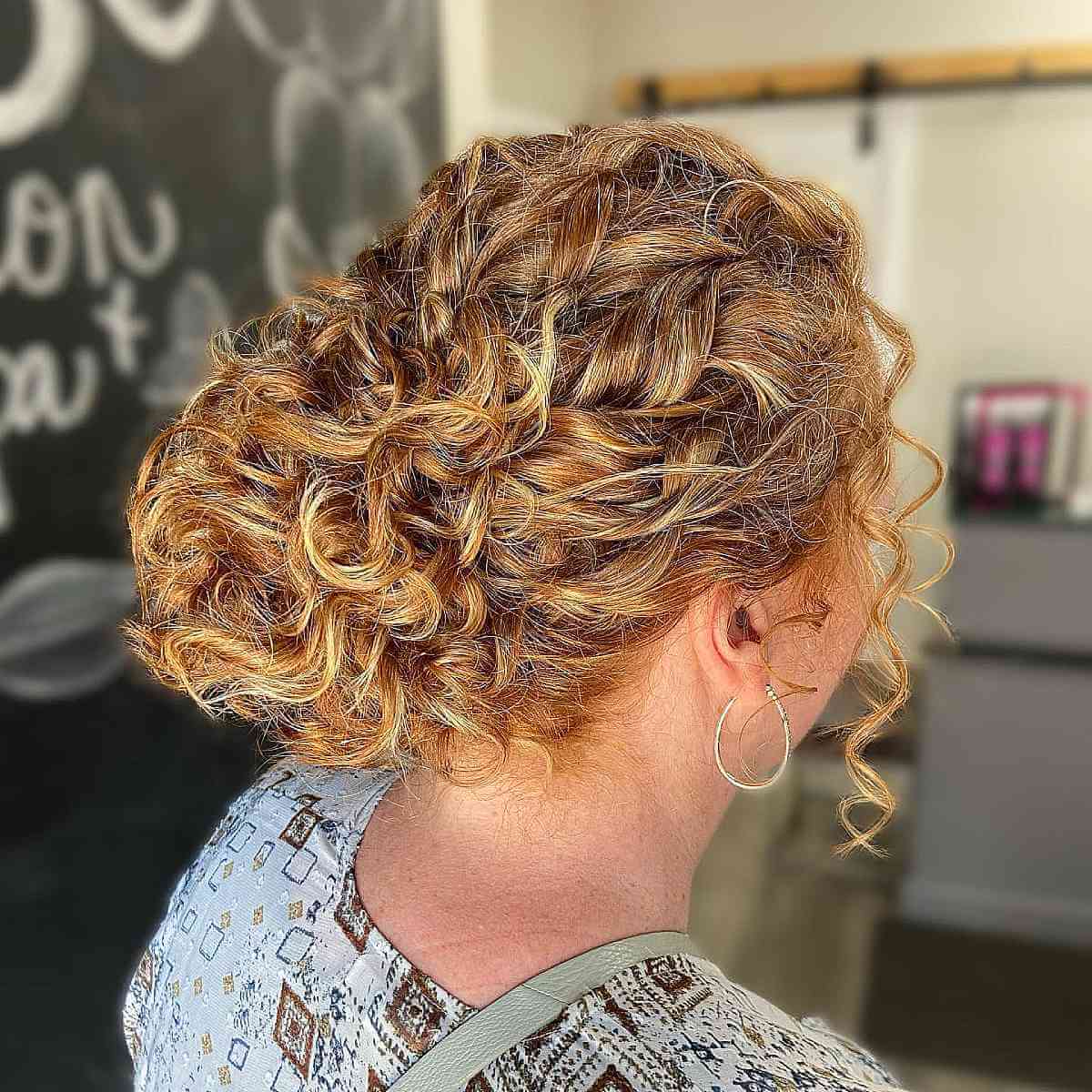 Enhanced curly updos