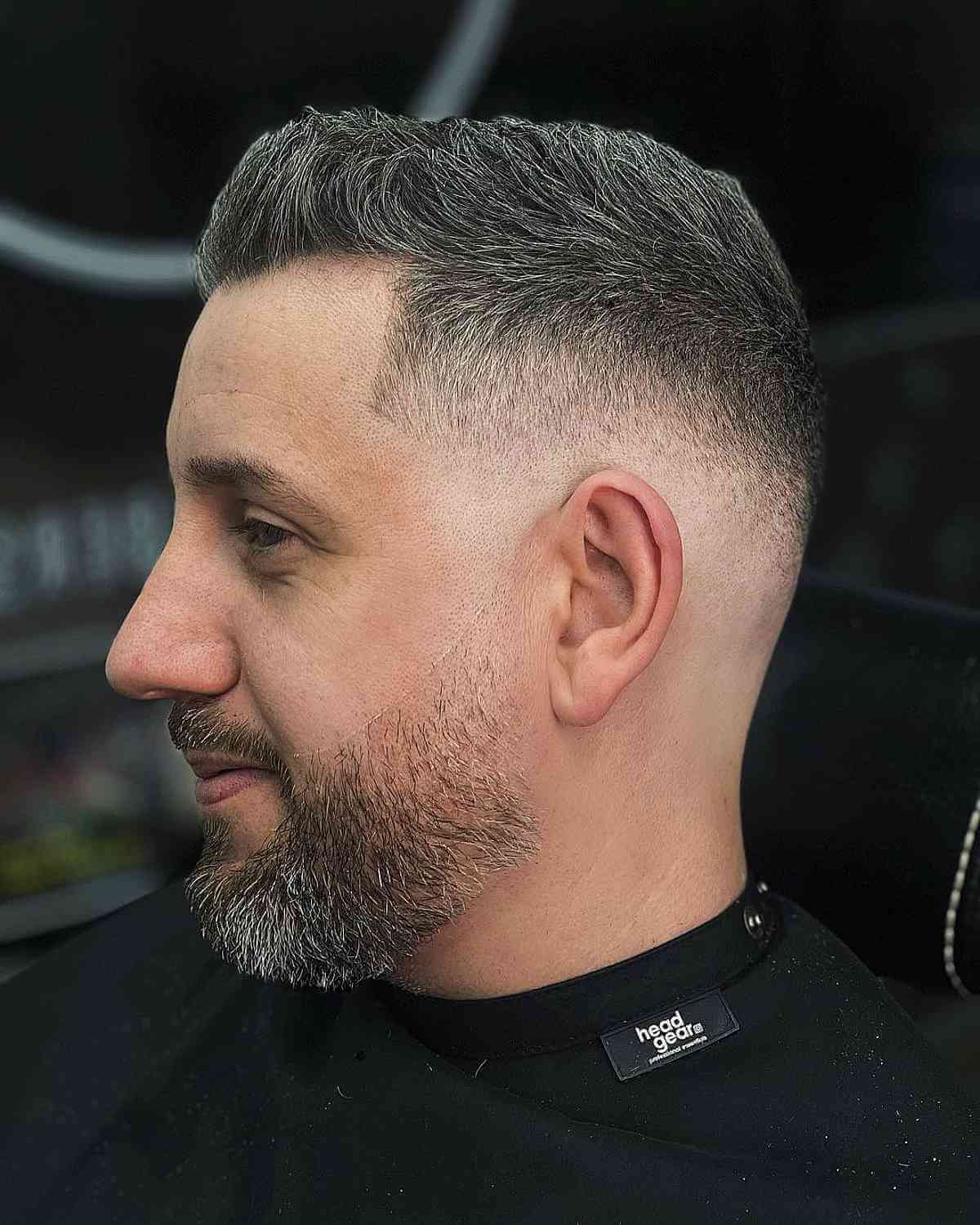Everyday Bald Skin Fade with a Beard for Men