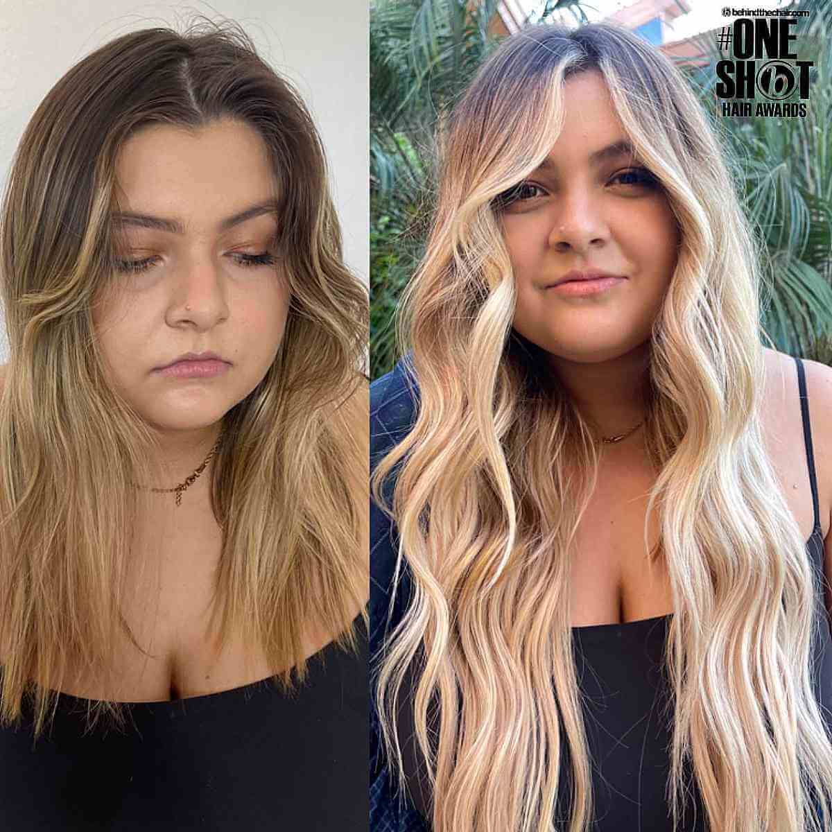 Extra Long Extensions Makeover for Double Chins