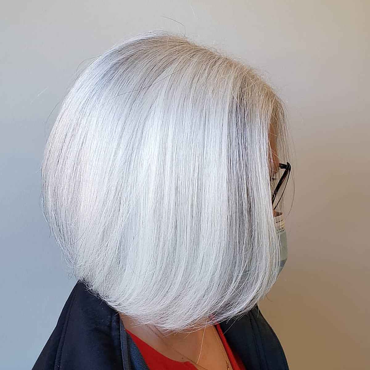 Extra Long Inverted Bob for 60-year-old ladies