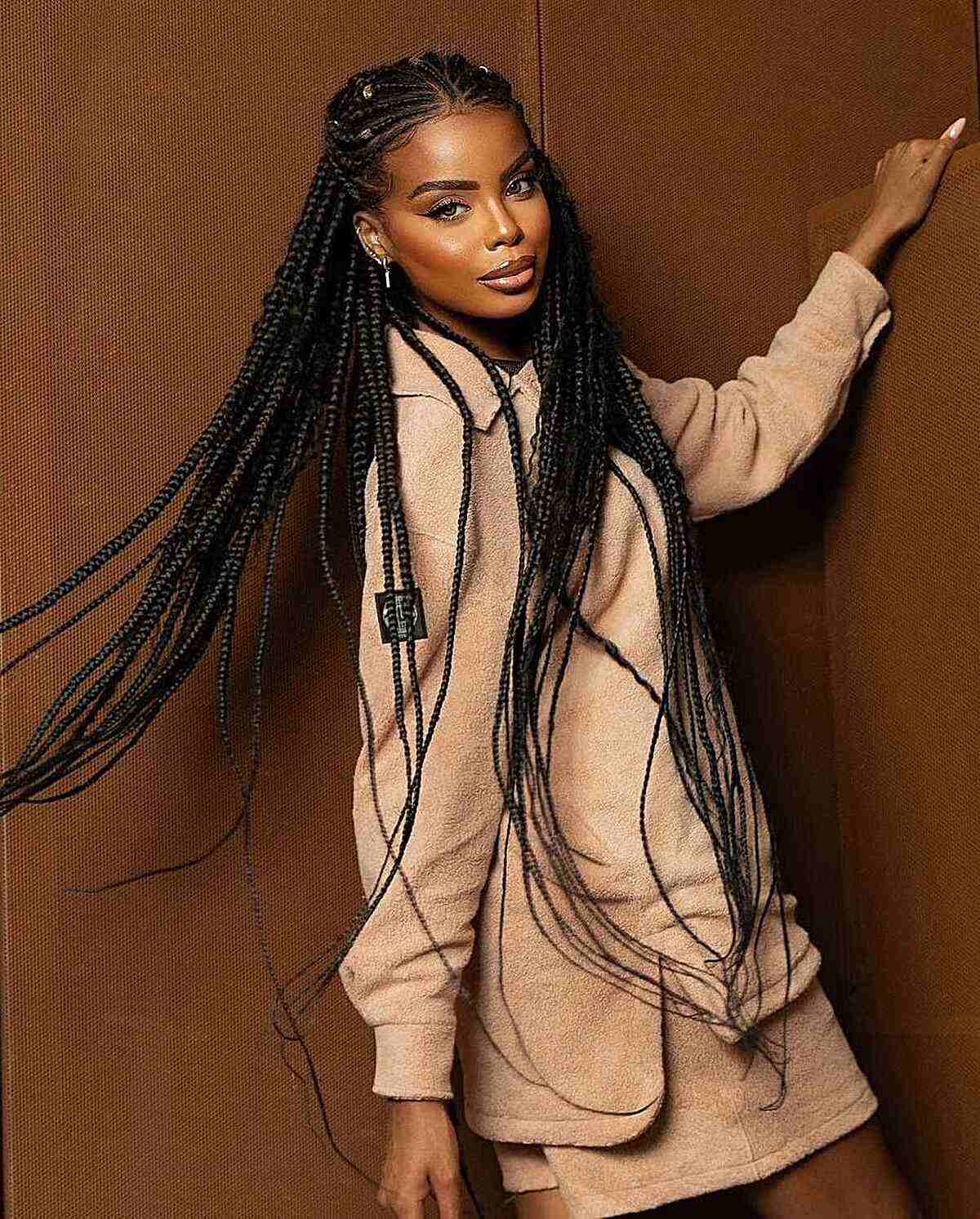 Extra Long Thin Protective Braids for Black Women