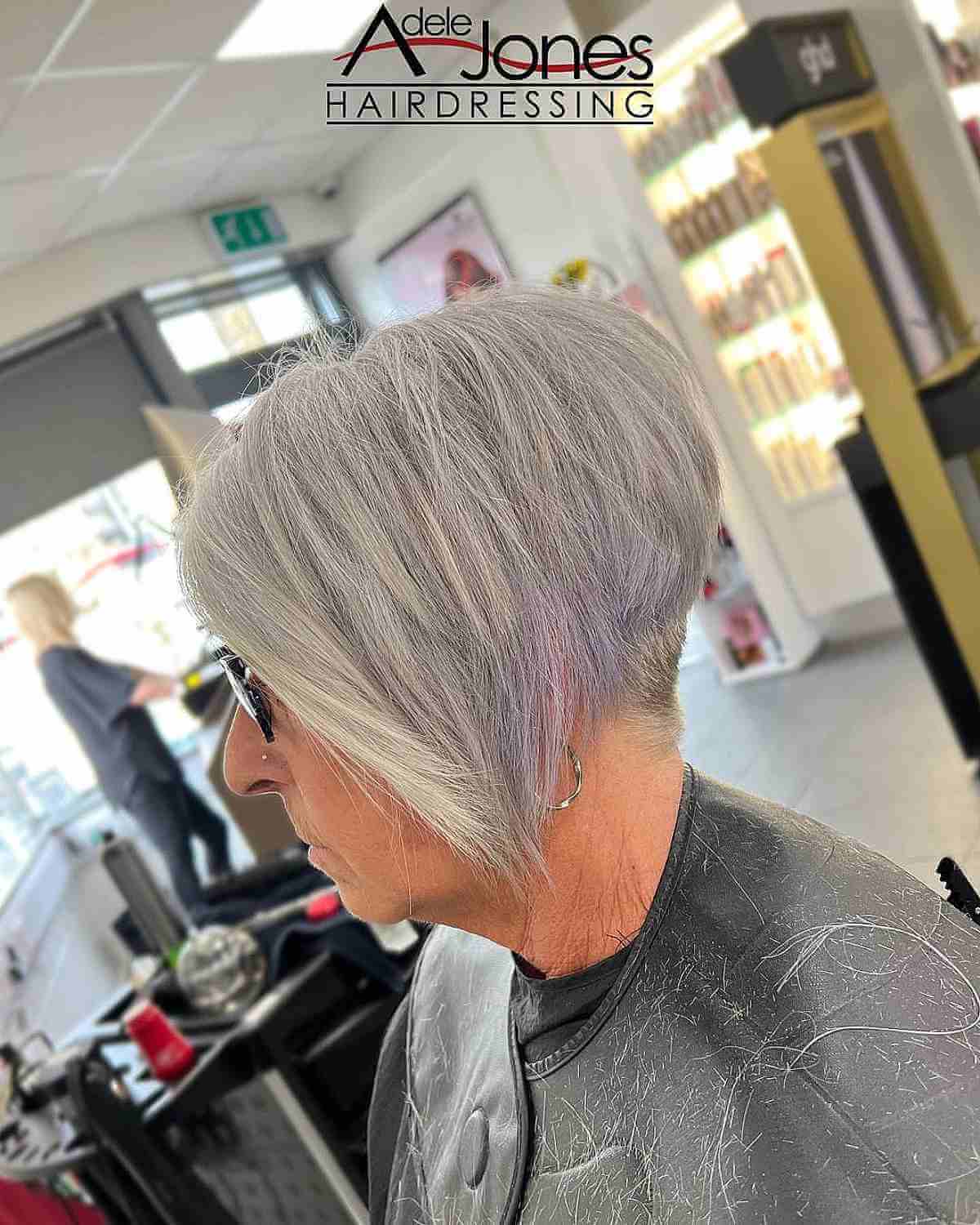 Extra Short and Choppy Graduated Bob for an Older Lady