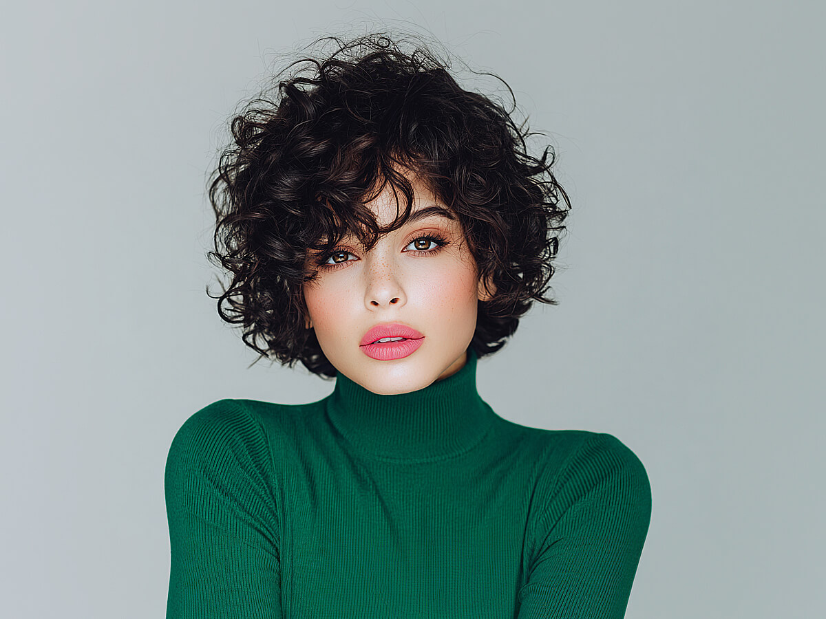 Eye-catching short curly hairstyles for women over 30