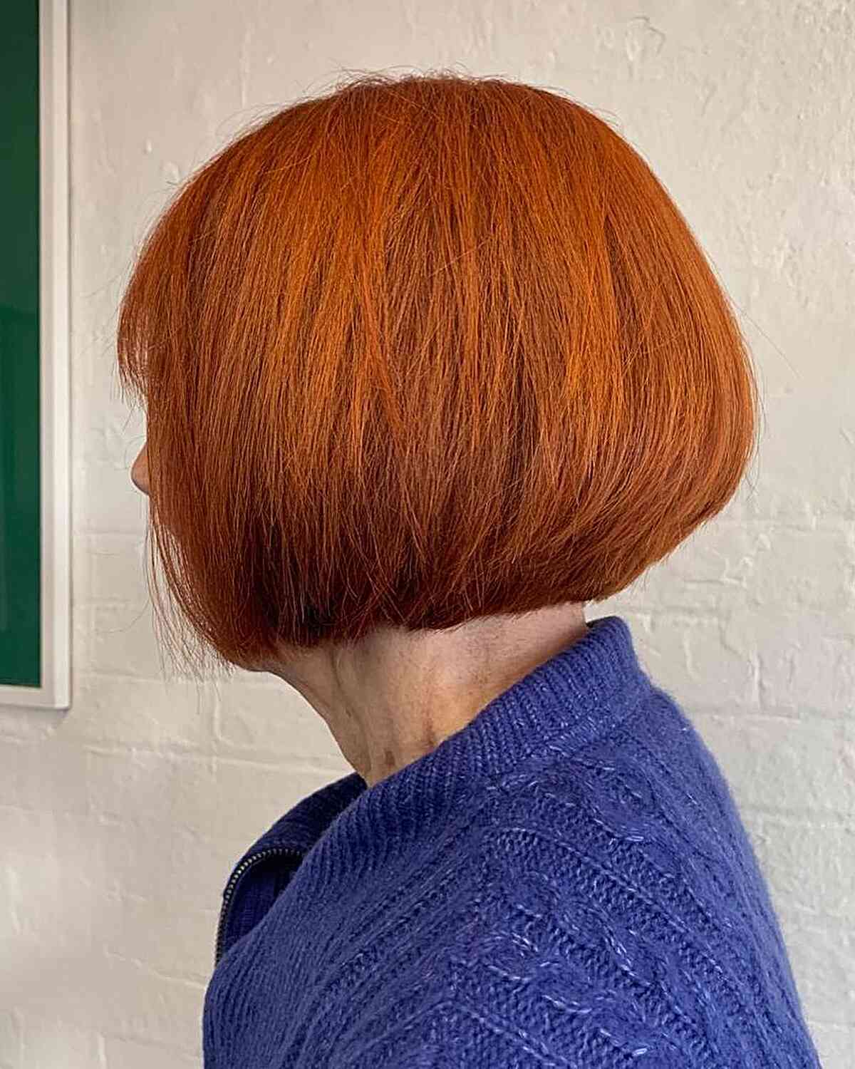 Fall-Inspired Fire Copper Short Hair for Older Ladies Aged 60