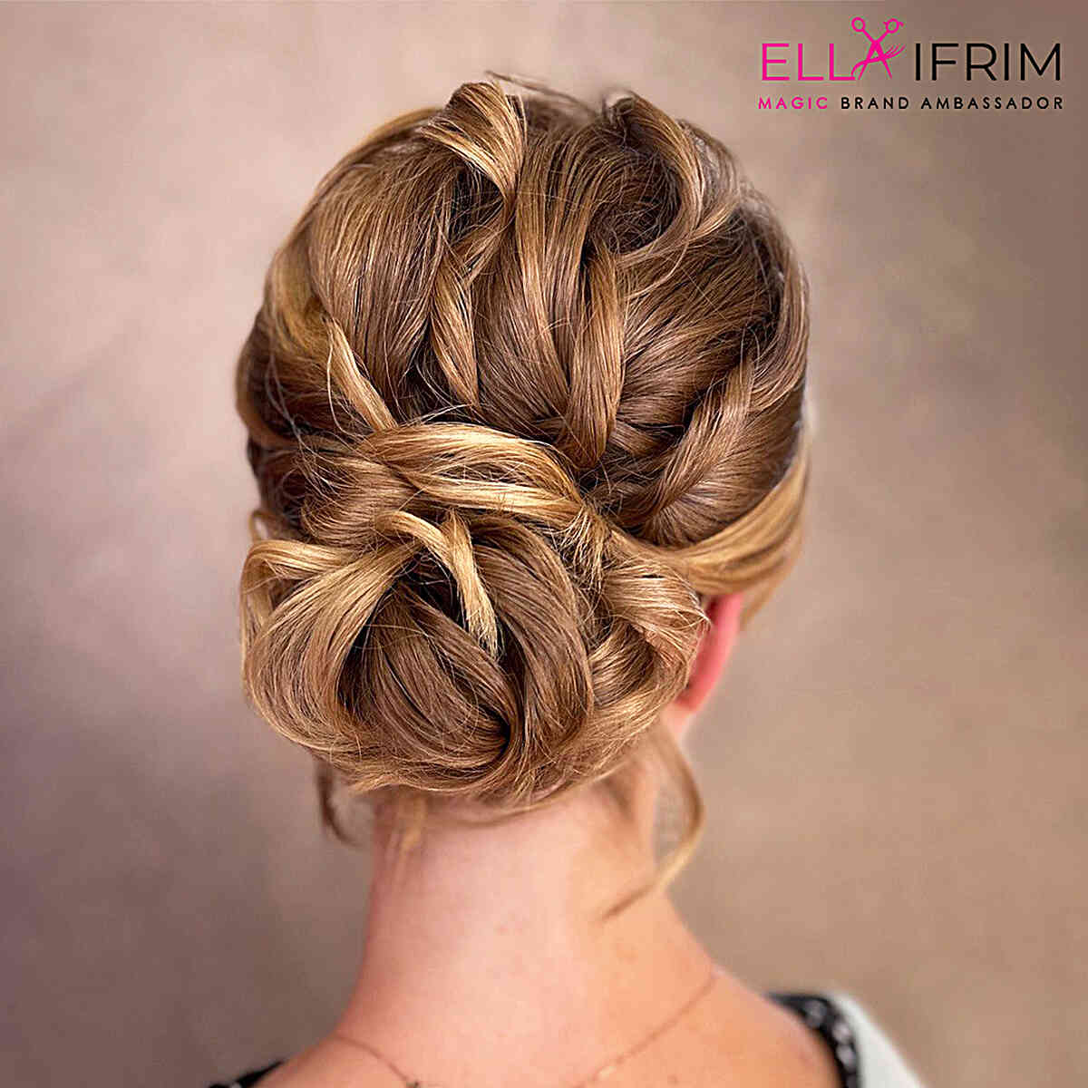 Fancy Soft Low Twisted Bun Hairstyle