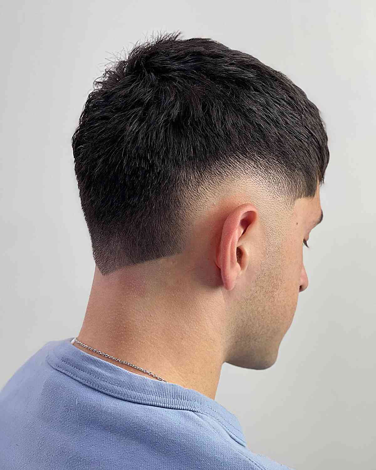 Faux Hawk with Burst Fade for Young Men