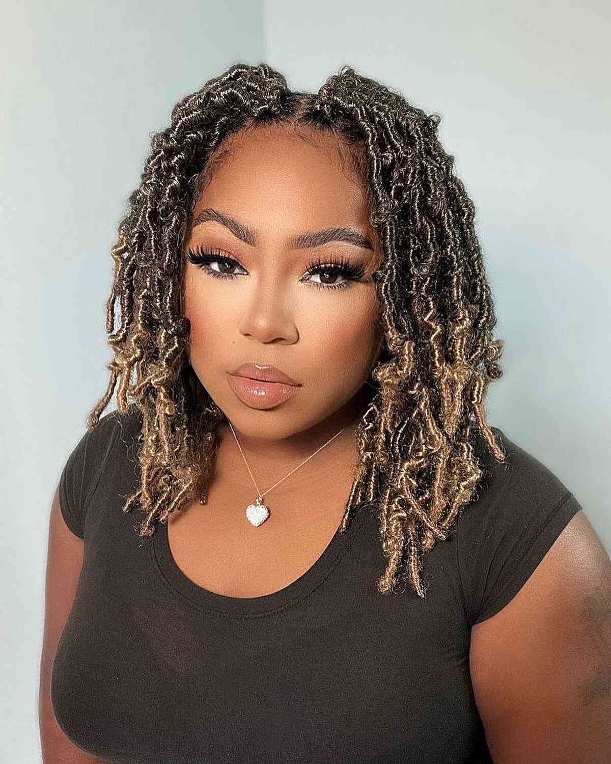 Faux locs for curly hair