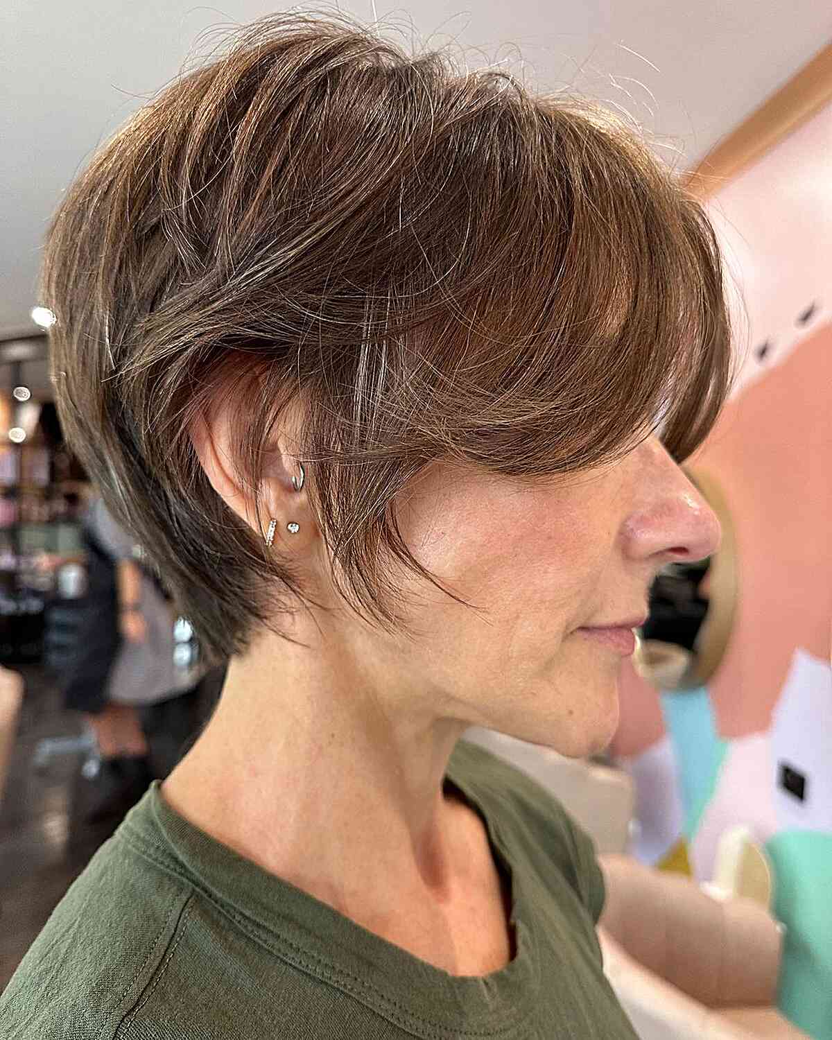 Feathered Face-Framing for Older Ladies with short straight hair