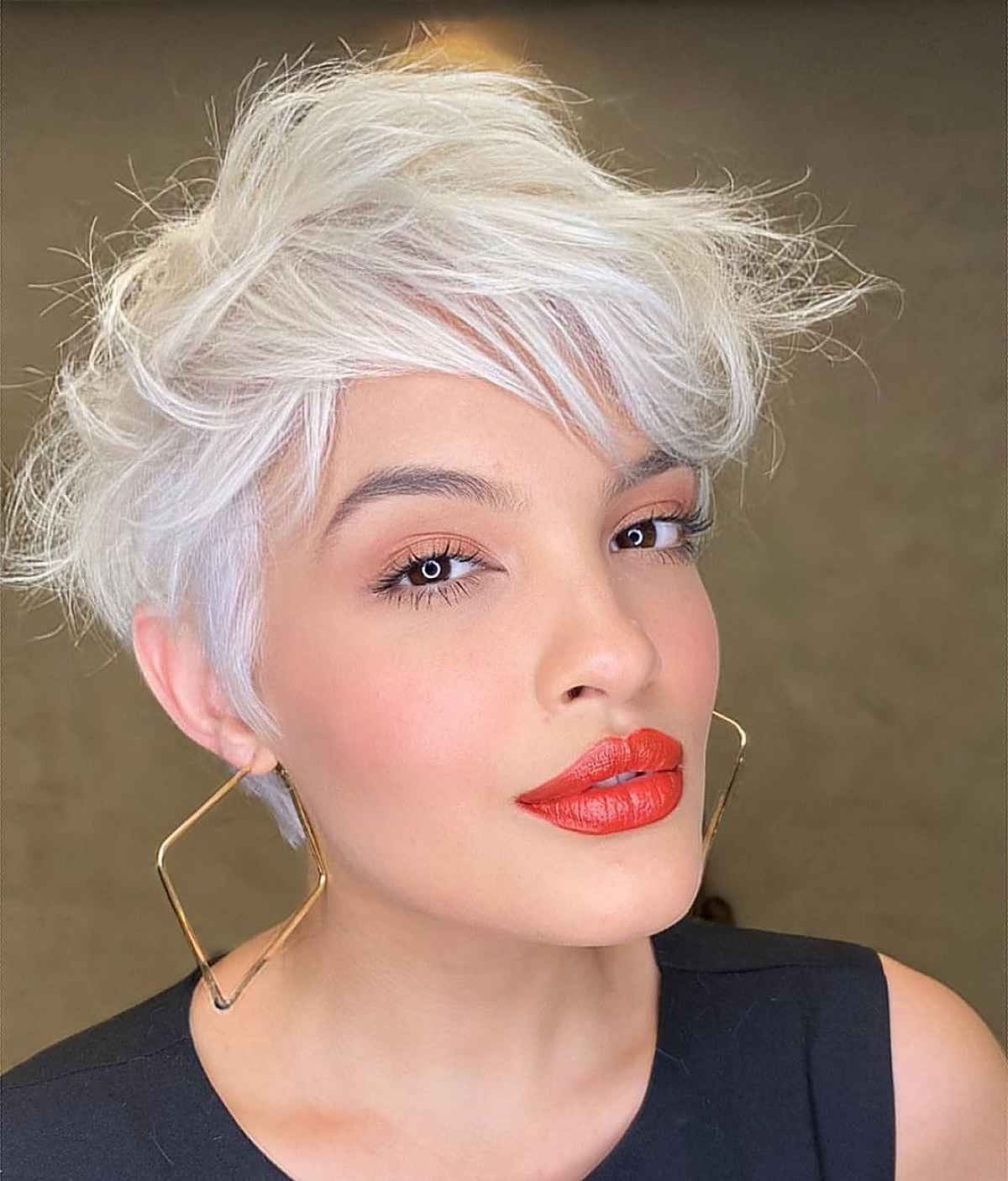 Feathered Pixie Cut with a Side Fringe