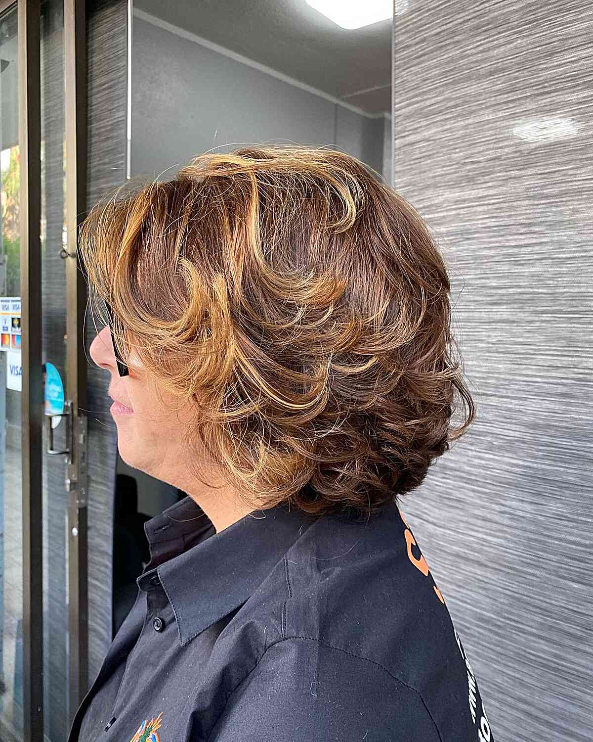 Feathery Short Bob with Butterfly Layers for Women Over 50