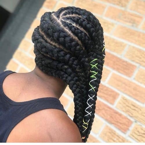 Feed In Braids to The Side