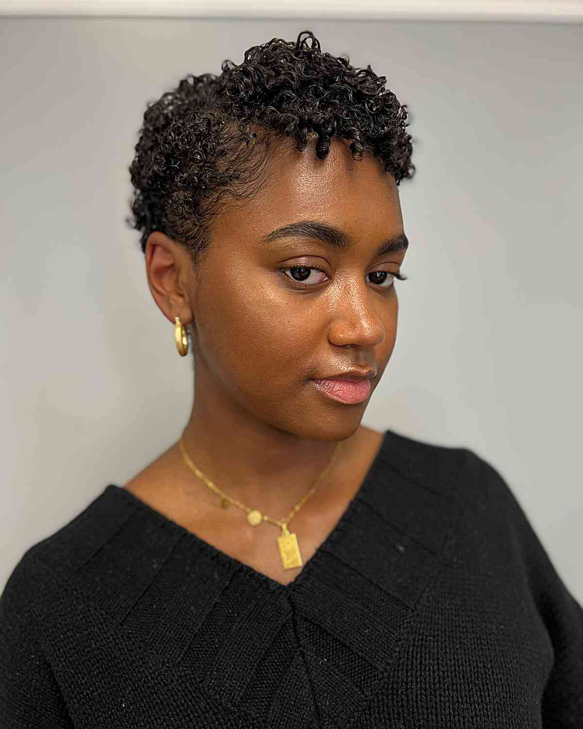 Feminine Chocolate Brown Pixie Cut for Black Women