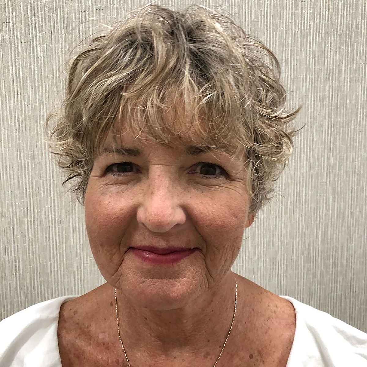 Feminine Pixie for Women Over 60 with Wavy Hair