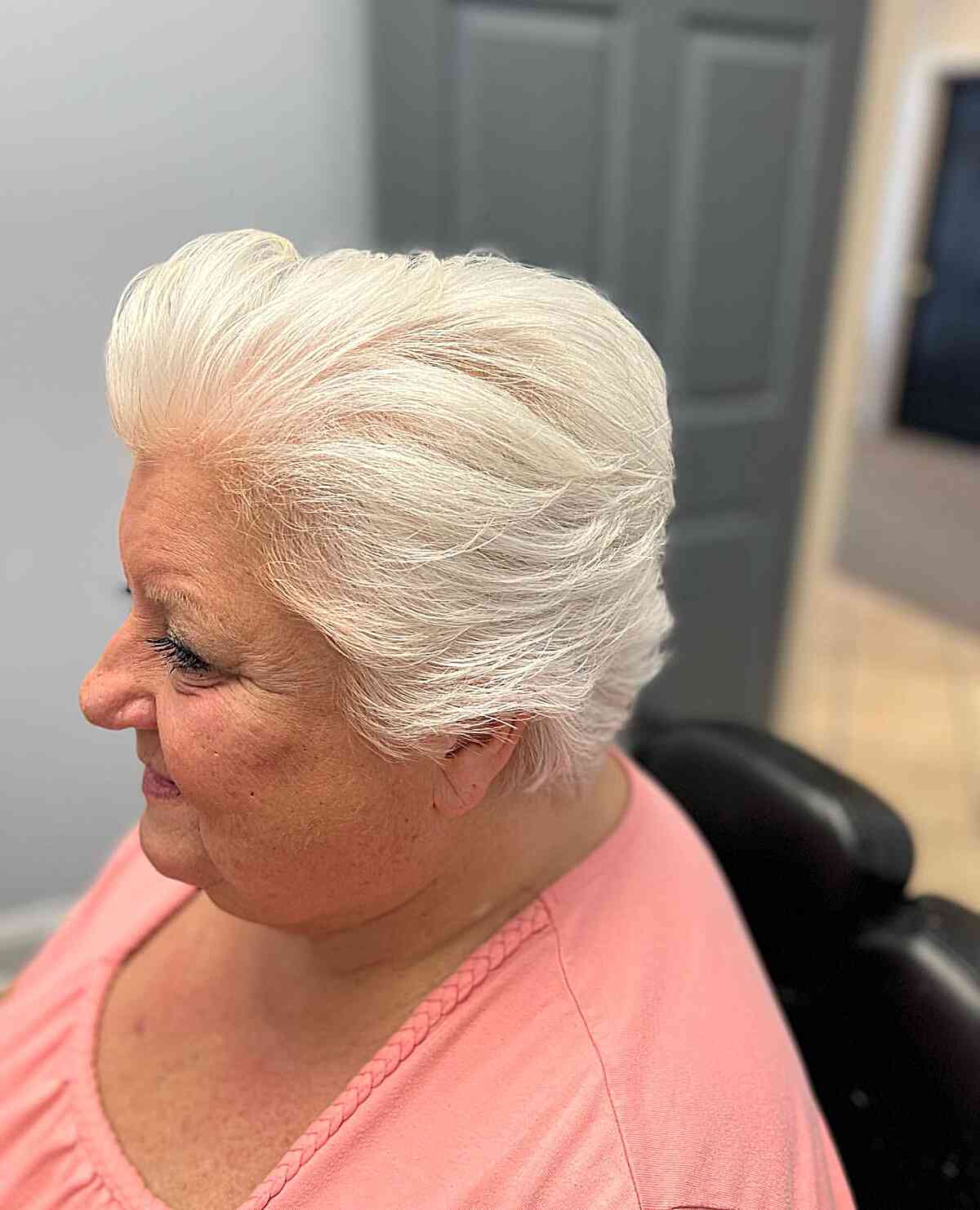Fine Feathered Haircut for Senior Women
