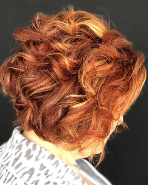 Fire Red Hair with Blonde Highlights