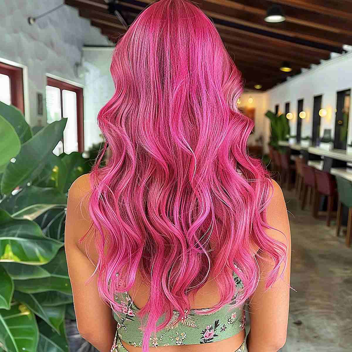 Flamingo Pink Hair Color