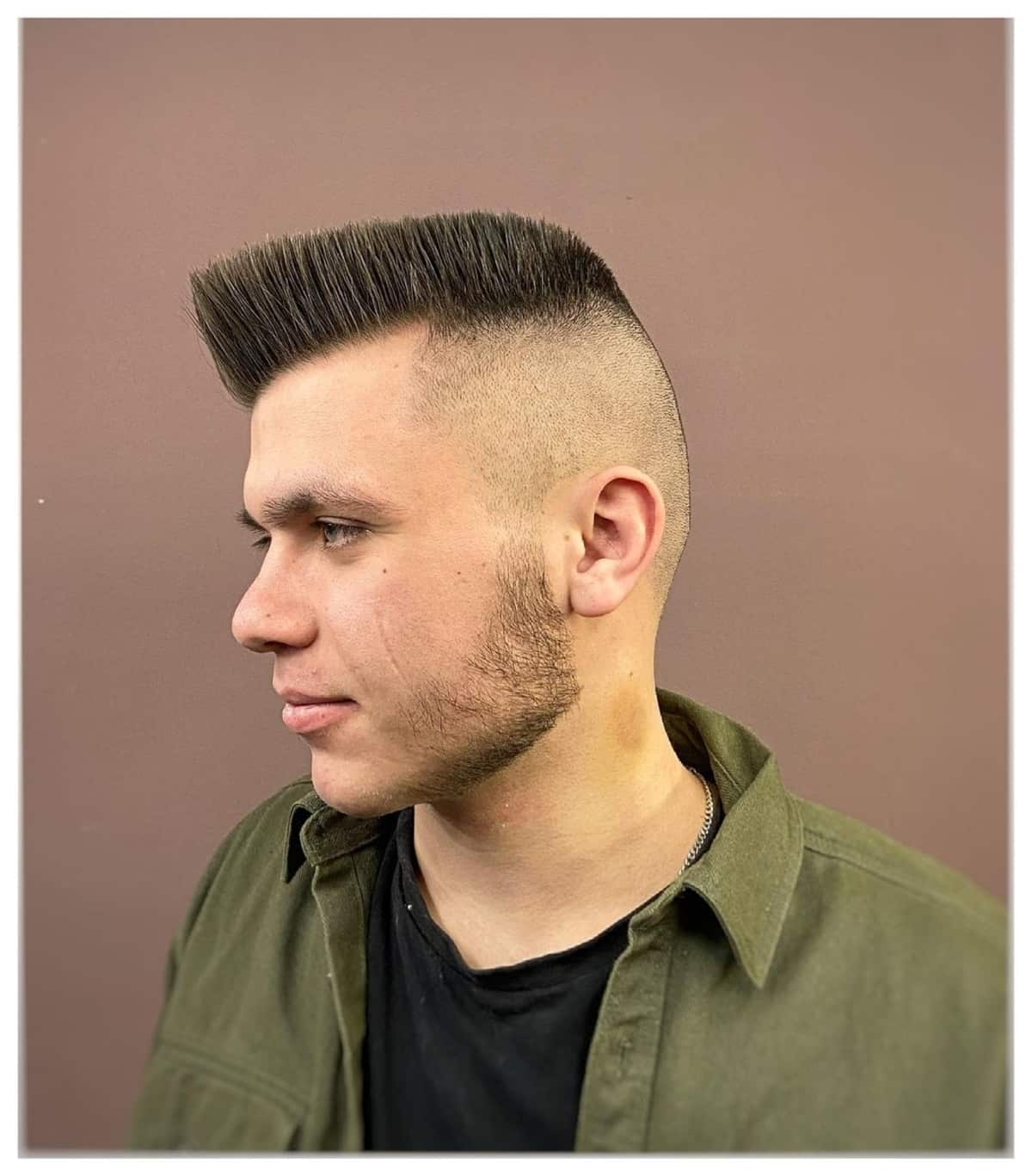 Flat top military haircut