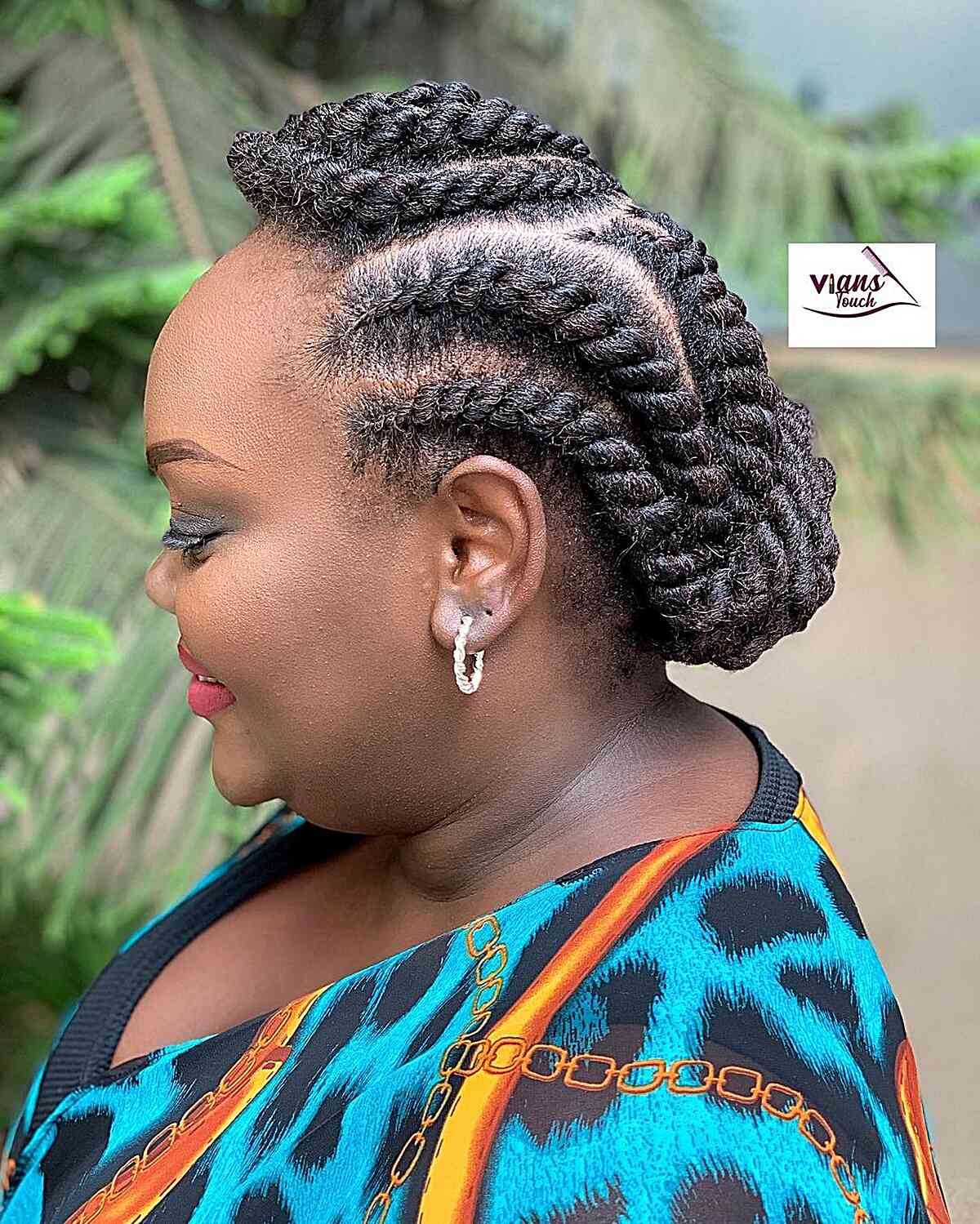 Flat twists hairstyle