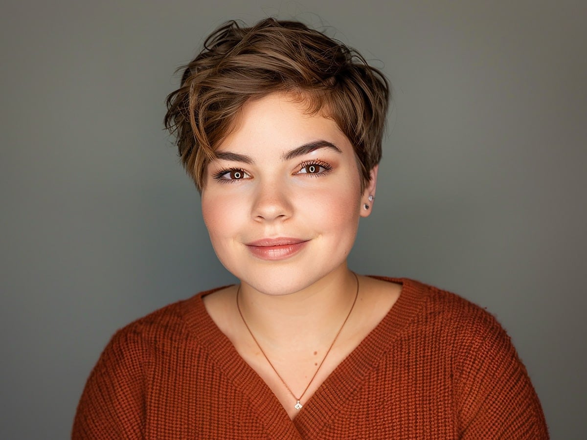 Flattering pixie haircuts for plus size women