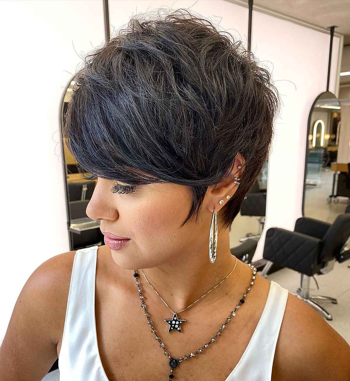 Flattering Pixie with Layers Hairstyle